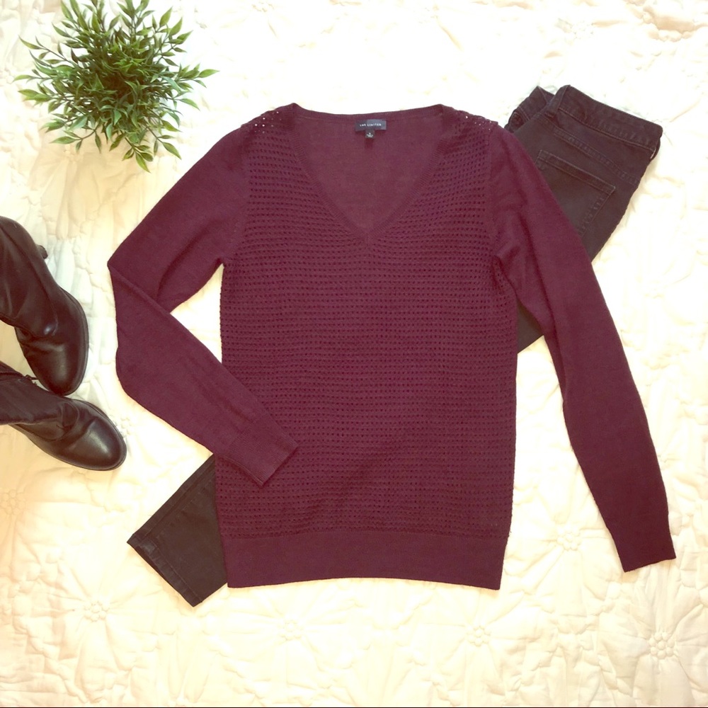 The Limited Wine-colored Sweater